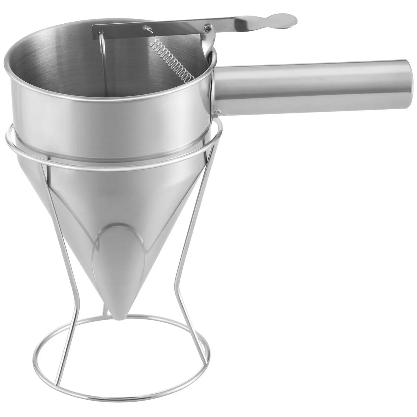 Funil Dispensador Aço Inoxidável C/ Suporte