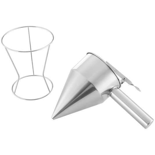 Funil Dispensador Aço Inoxidável C/ Suporte