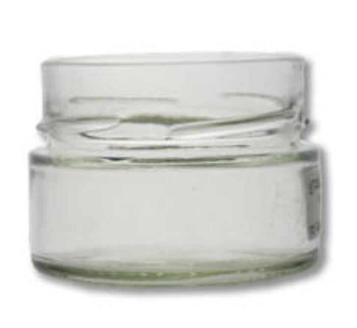 Boião Vidro DELUXE 106 ml + Tampa Alta Prateada