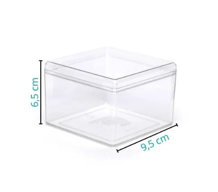 Caixa Acrilica quadrado 95*95*65 mm