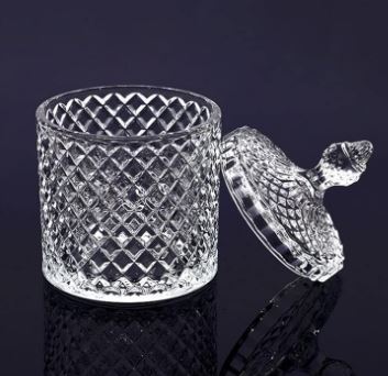 Bomboneira Vidro Transparente 13cm Ø9cm