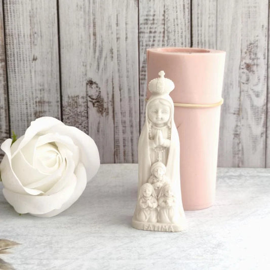 Molde em silicone – Nossa senhora de Fátima c/ pastorinhos/3D