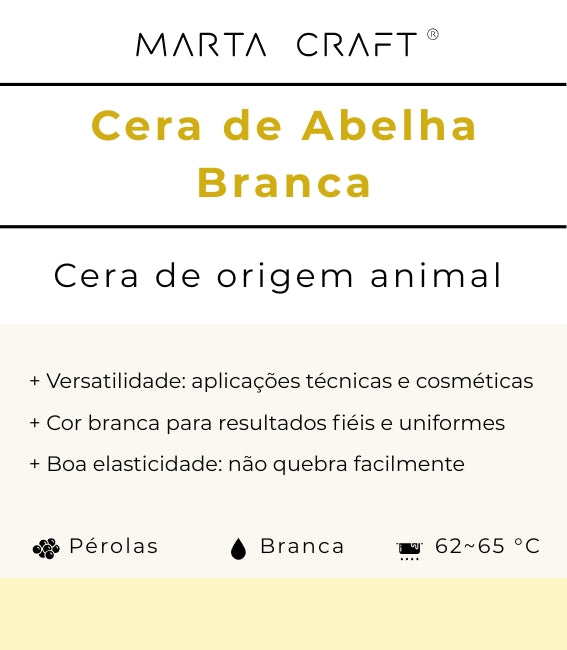 ♡ 18 - Cera de Abelha Branca | APF 62-65ºC | Pérolas