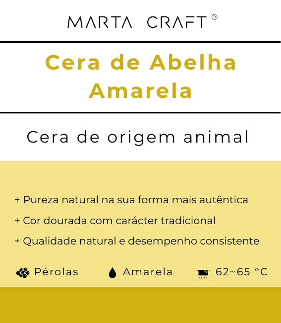 ♡ 19 - Cera de Abelha Amarela | APF 62-65.ºC | Pérolas