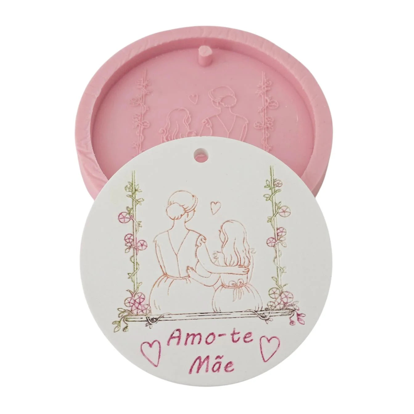 MF034MS - Molde em silicone – Amo-te Mãe