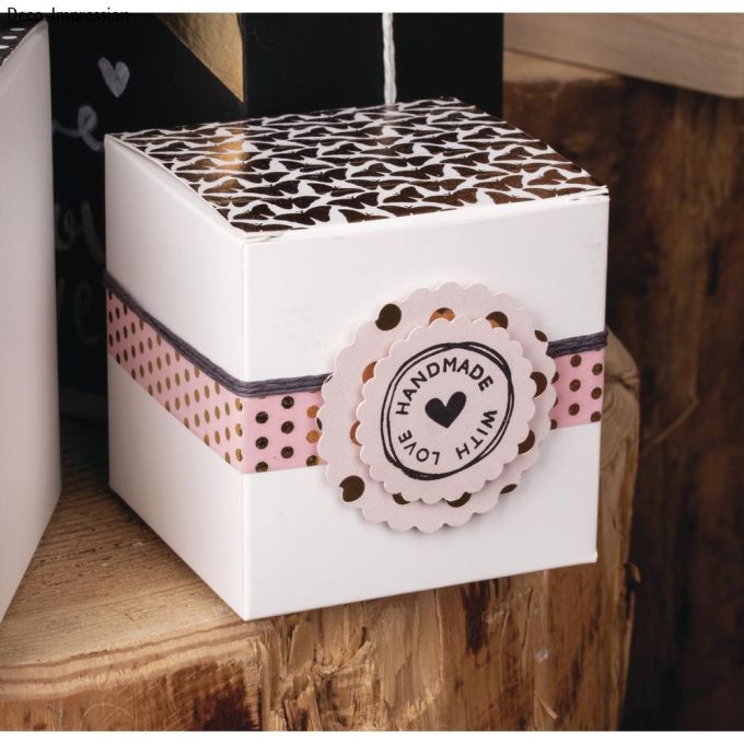 RAYHER – Carimbo Selo Feito à mão com amor, 3cm ø