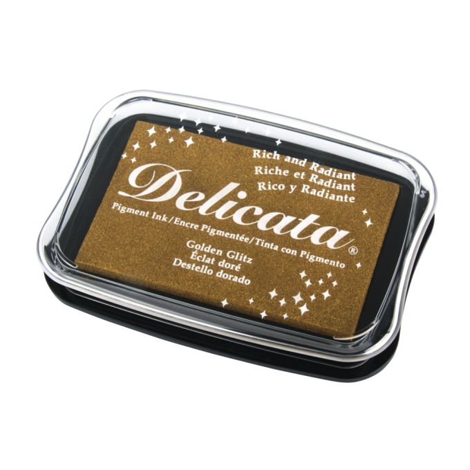 Almofada de tinta metálica Delicata, dourada