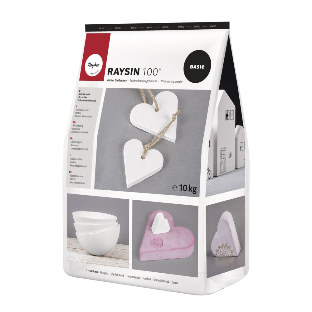PO CERAMICO RAYSIN 100 WHITE 10KG RAYHER