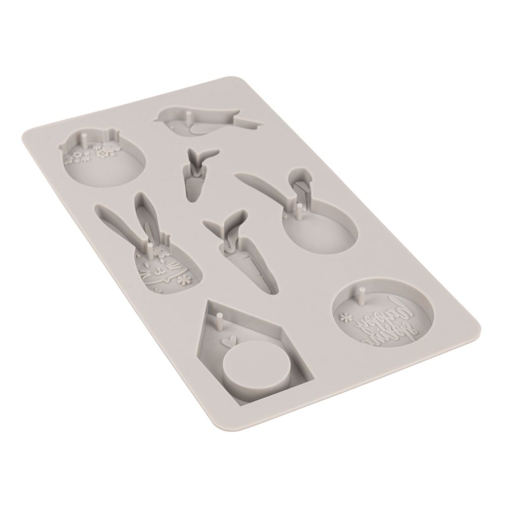 Rayher - Molde de Silicone Feliz Primavera 14,5x26x1cm, 8 formas, caixa 1 peça