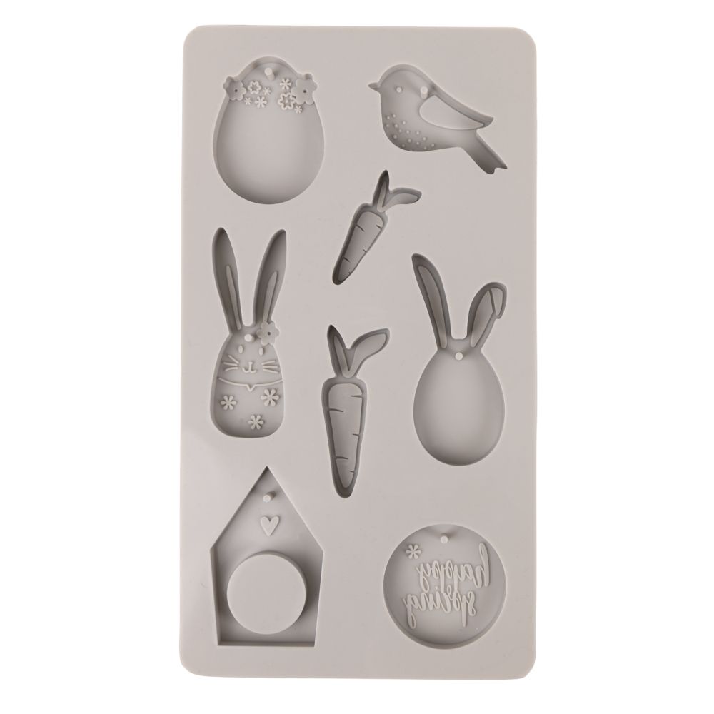Rayher - Molde de Silicone Feliz Primavera 14,5x26x1cm, 8 formas, caixa 1 peça