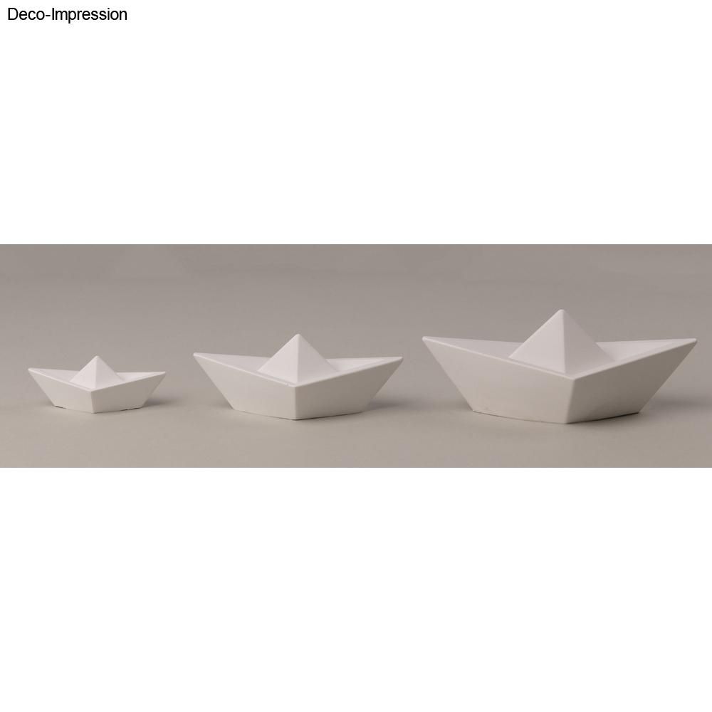 Rayher -Conjunto de Moldes de Silicone Barcos de Origami 3 peças, 8x4x2,9cm/12x6x4,3cm/16x8x5,6cm