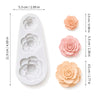 F014MS- Molde Flor Rosa, 3 Tamanhos