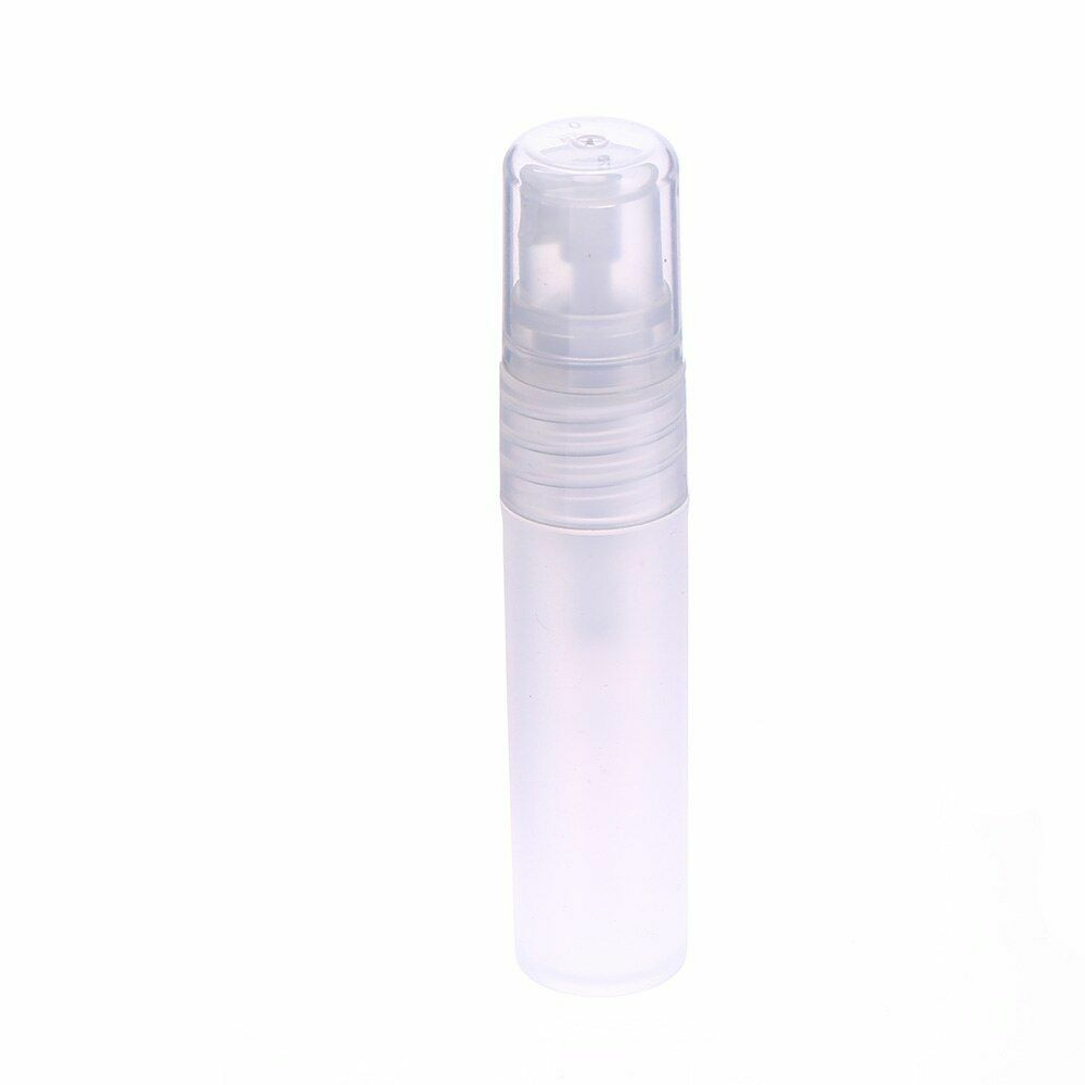 Frasco Spray Transparente Plástico - 3ml/5ml - Set 10 unidades + Tampa