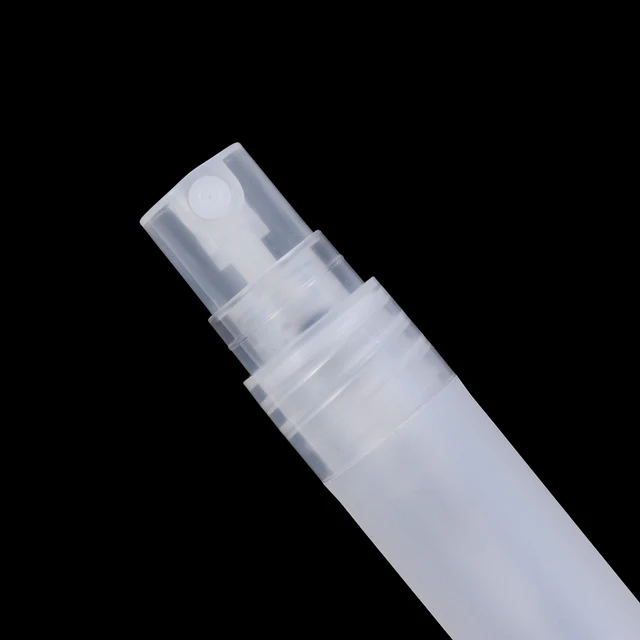 Frasco Spray Transparente Plástico - 3ml/5ml - Set 10 unidades + Tampa