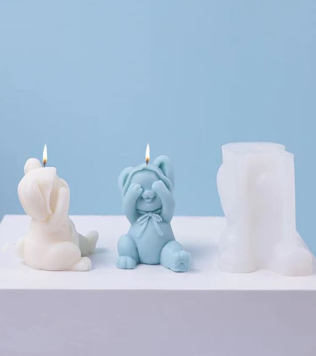 AN014MS -Coelho Fofinho 3D - Molde de Silicone
