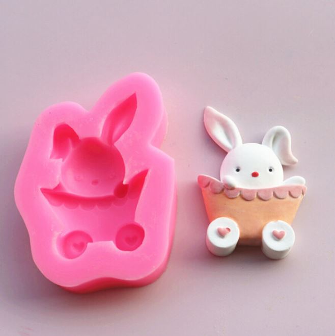 AN028MS - Set Coelhinhos - Molde de Silicone