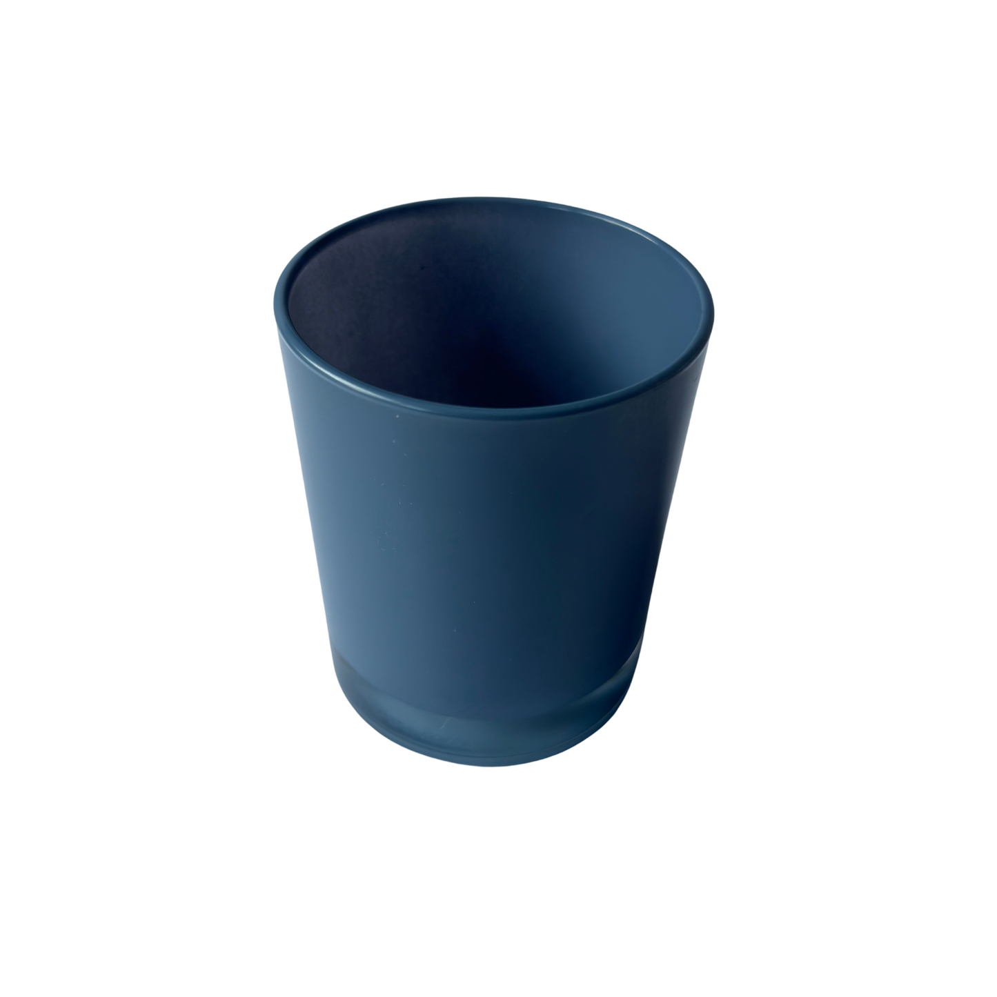 Copo Vidro Azul Escuro Brilhante Mate C/Fundo Alto - 140 ml