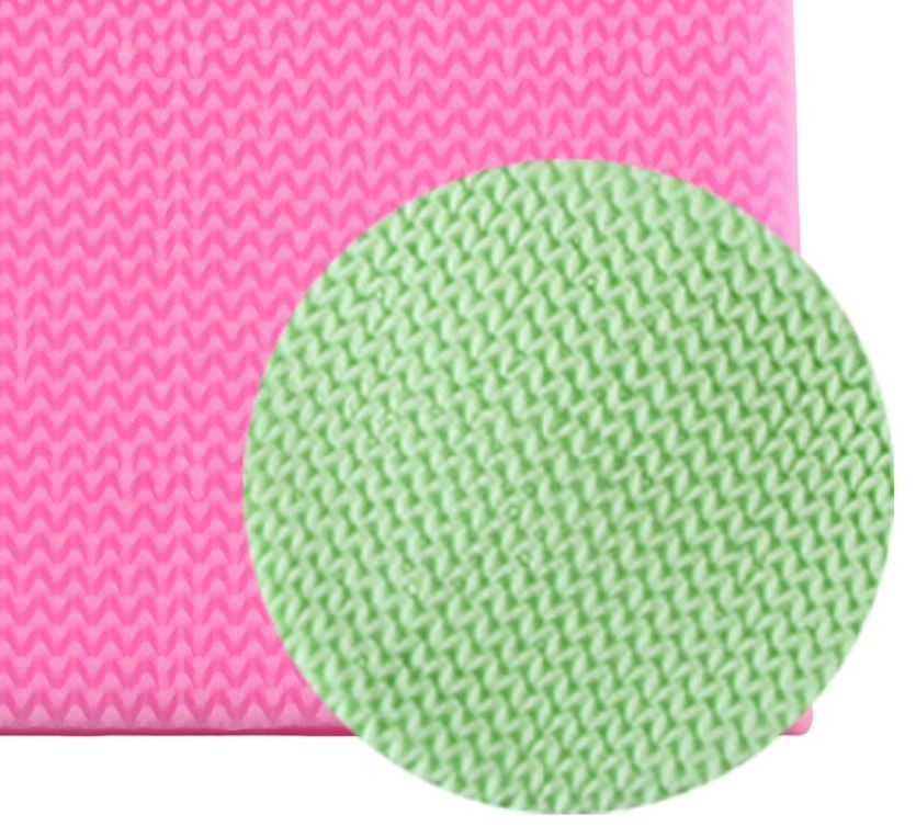D060MS 1 | 2 - Textura Tricot lã 3d Molde Biscuit