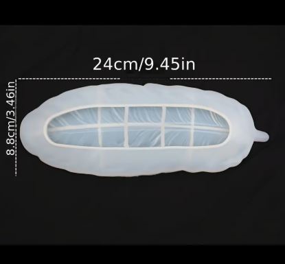 BP020MS - Moldes de Silicone 1pc Forma De Pena Bandeja