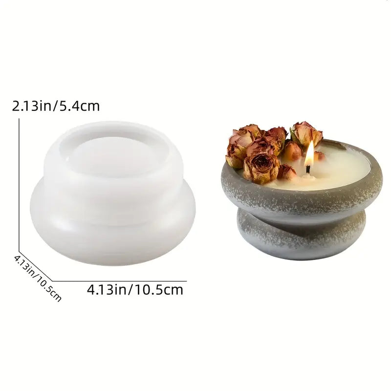 BP024MS - Moldes para Velas de Resina Taça Anel Duplo