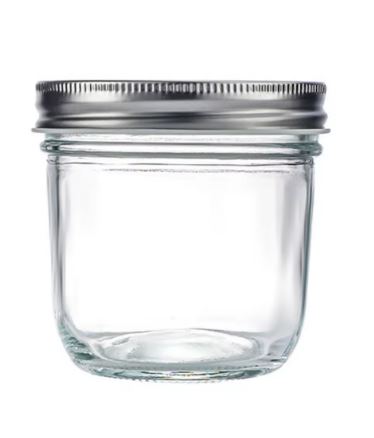 Boião Vidro CAVIAR 100 ml + Tampa Prateada