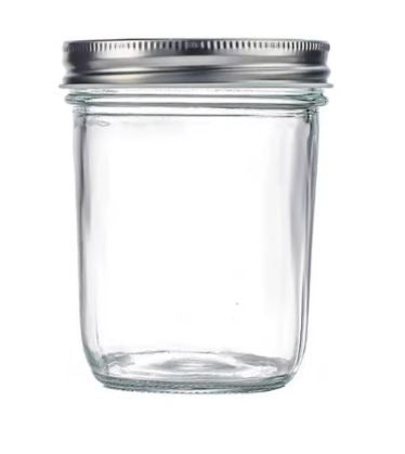 Boião Vidro CAVIAR 200 ml + Tampa Prateada