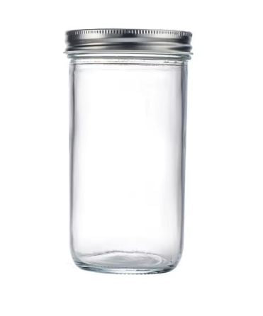 Boião Vidro CAVIAR 350 ml + Tampa Prateada