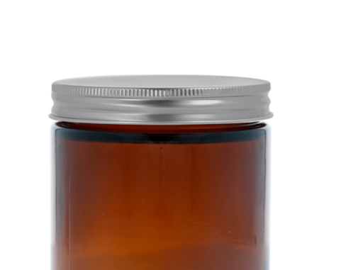 Boião Vidro Âmbar 500 ml | Tampa Opcional (vendida separadamente) ou Sem Tampa
