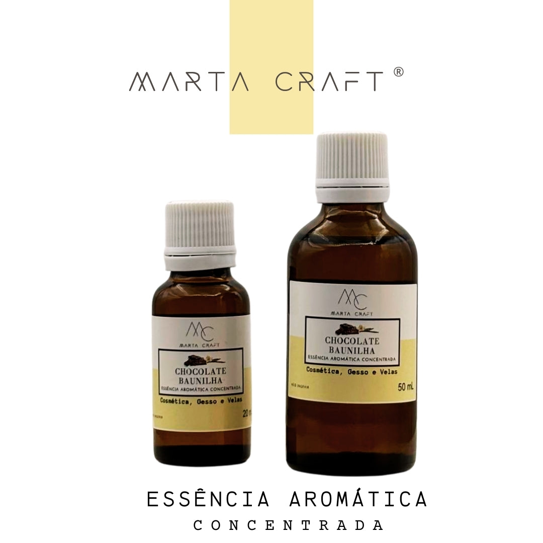 Essência aromática concentrada para Velas e Sabonetes e Gesso - Chocolate & Baunilha