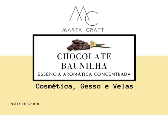Essência aromática concentrada para Velas e Sabonetes e Gesso - Chocolate & Baunilha