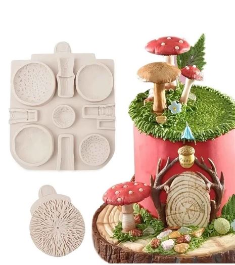 D054MS -Molde De Decoração De Bolo De Chocolate Em Forma De Cogumelo Criativo
