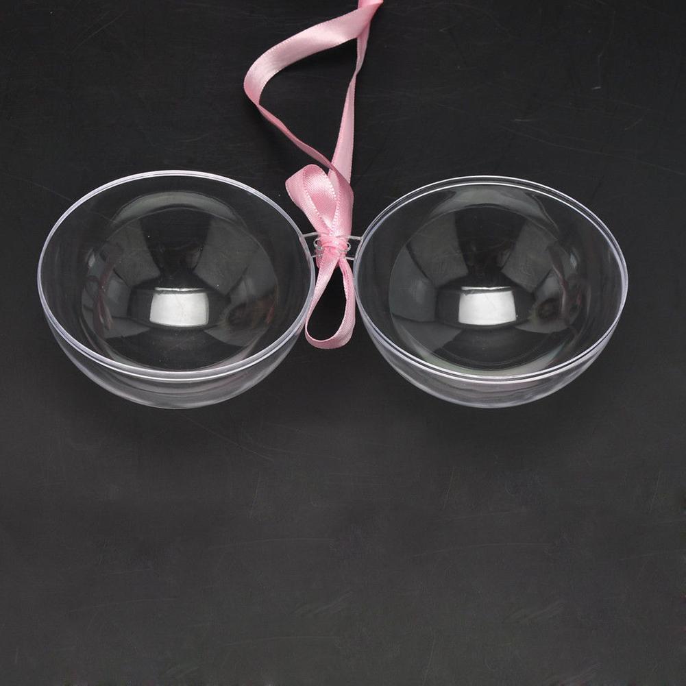 Bola de plástico, 2 peças, ø 6 cm cristal