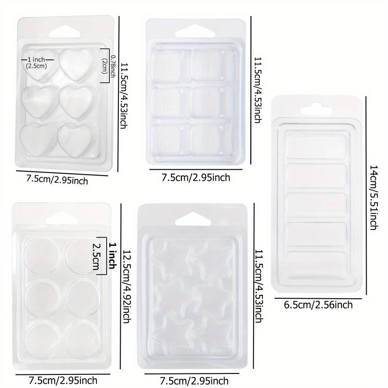 Embalagens para wax melts |plástico transparentes | molde para cera/QUADRADO
