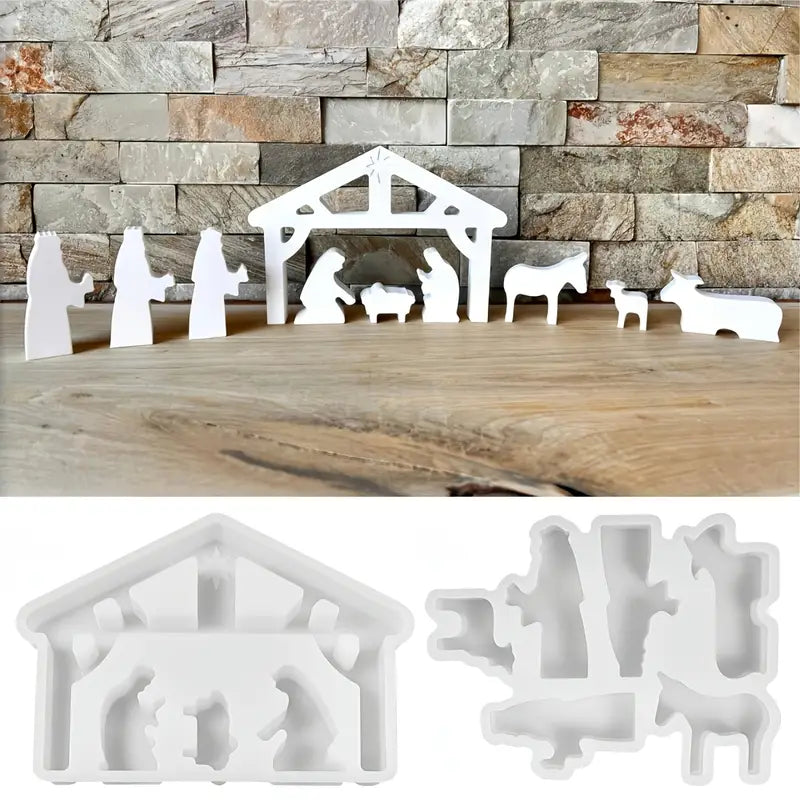 EP115MS - Molde Epoxi 2 Peças Presépio