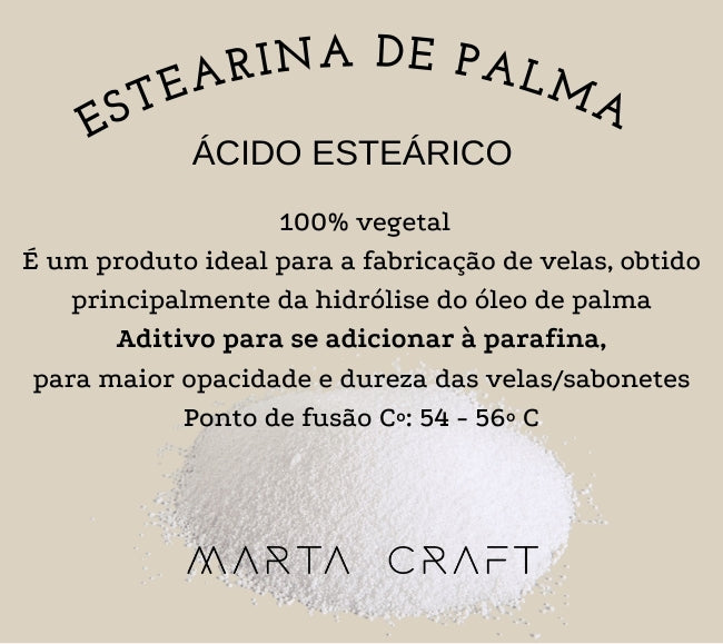 ÁCIDO ESTEÁRICO |ESTEARINA DE PALMA | 100% VEGETAL