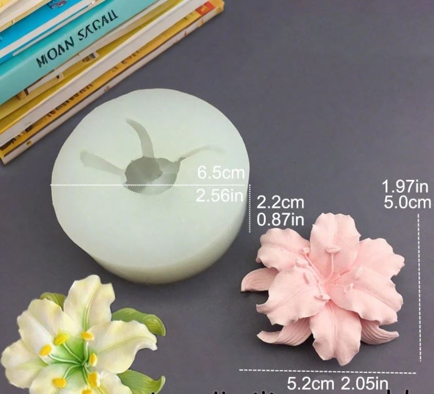 F047MS - Flor Lírio- Molde de Silicone