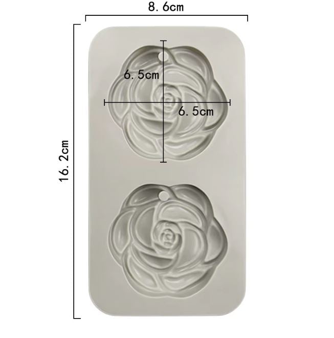 FC007MS -Molde 2 cavidades flor Camélia - Sachês