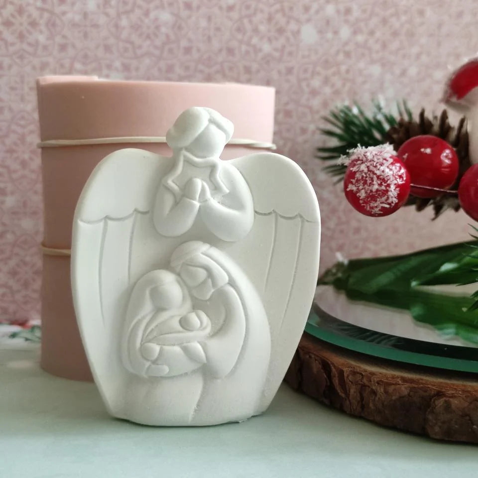 NA088MS - Molde em silicone – Presépio nas asas do anjo/3D