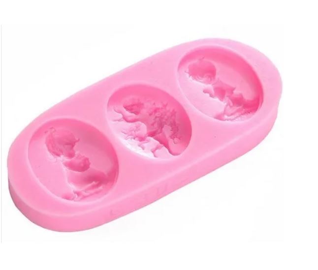 NA006MS - Set 3 Medalhas Natal - Camafeu- Molde de Silicone