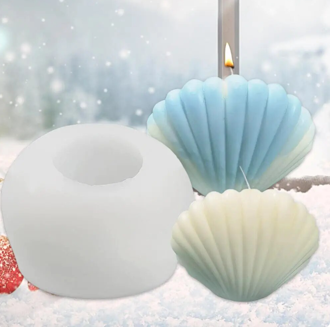 OC014MS - Molde de silicone Concha 3D