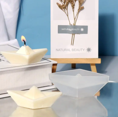 OC016MS - Molde de Silicone Barquinho de Papel