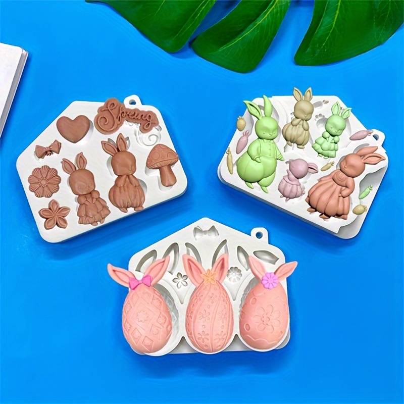 P0019MS- Molde Coelhinhos Páscoa 2 modelos