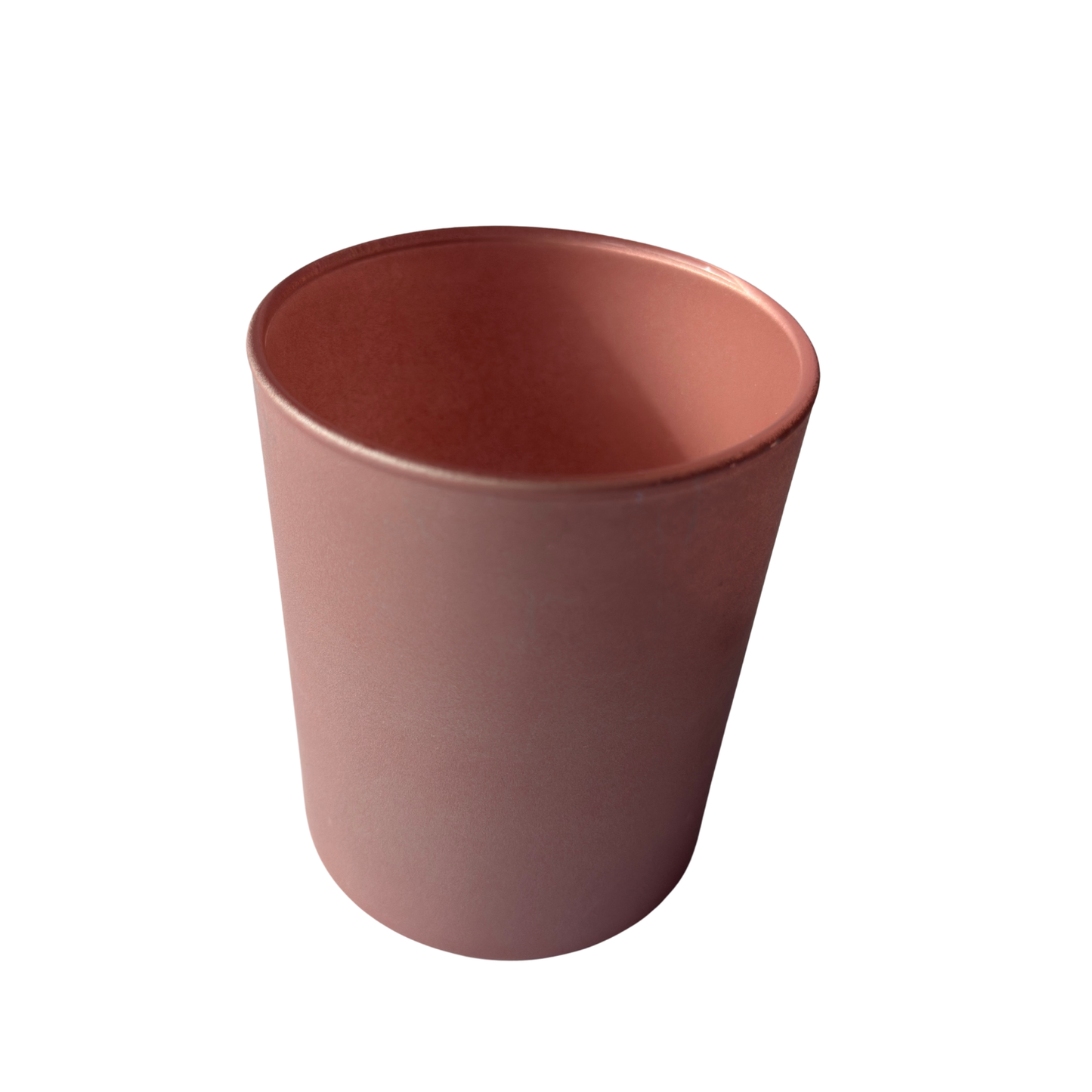 Copo Vidro Rosa Fosco Perolado - 220 ml