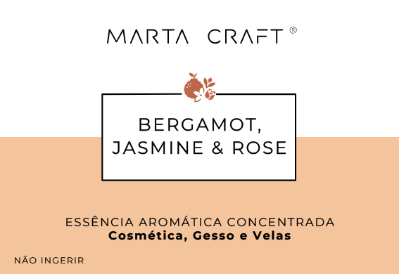Essência aromática concentrada - Bergamot, Jasmine & Rose