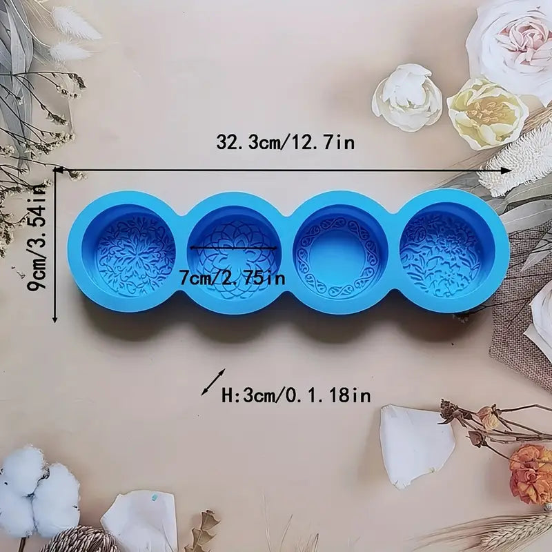 S038MS - Molde Silicone Floral 3D Sabão e Cera