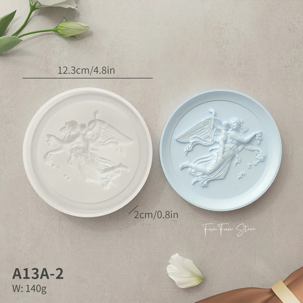 NA019MS- Bandeja Relevo Anjo Silicone Molde