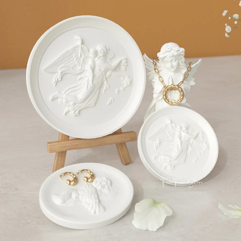 NA019MS- Bandeja Relevo Anjo Silicone Molde