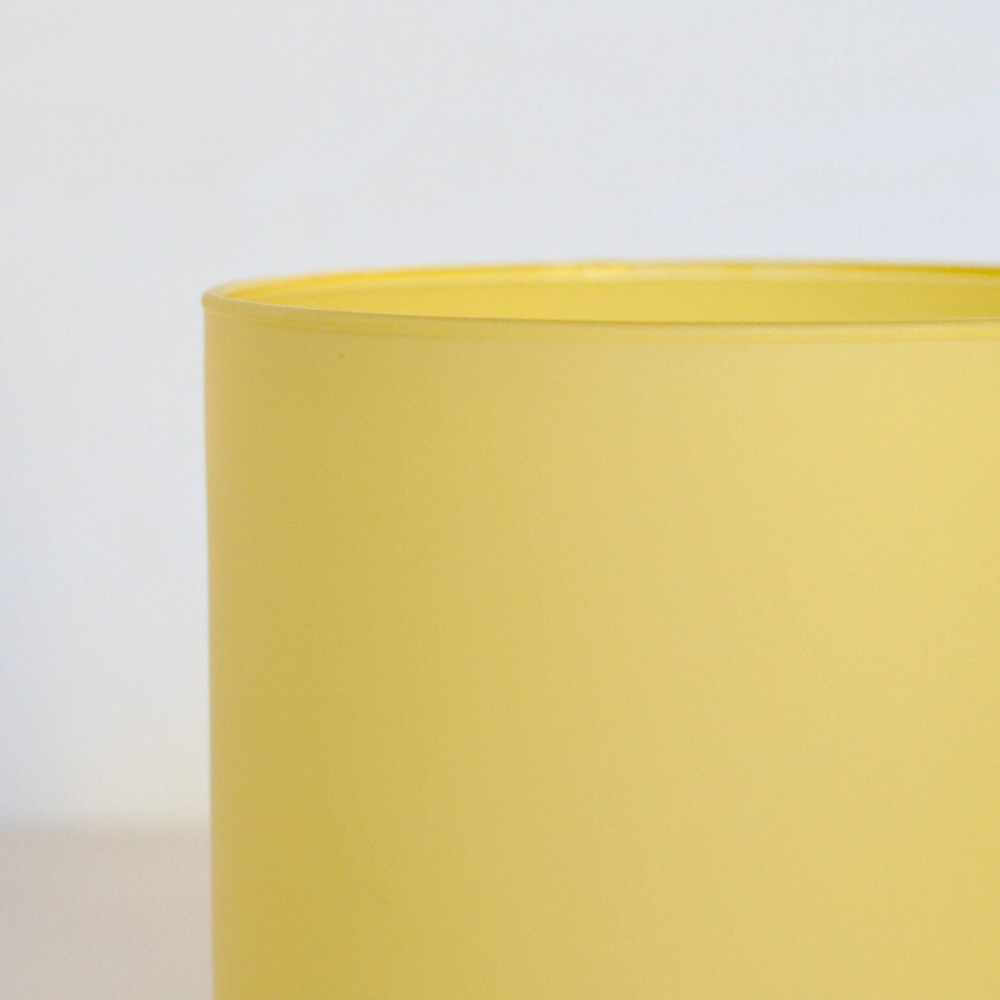 | Pote de Vidro Boca Larga 100*80mm Amarelo