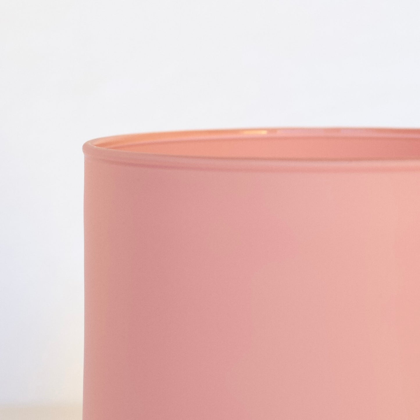 | Pote de Vidro Boca Larga 100*80mm Rosa