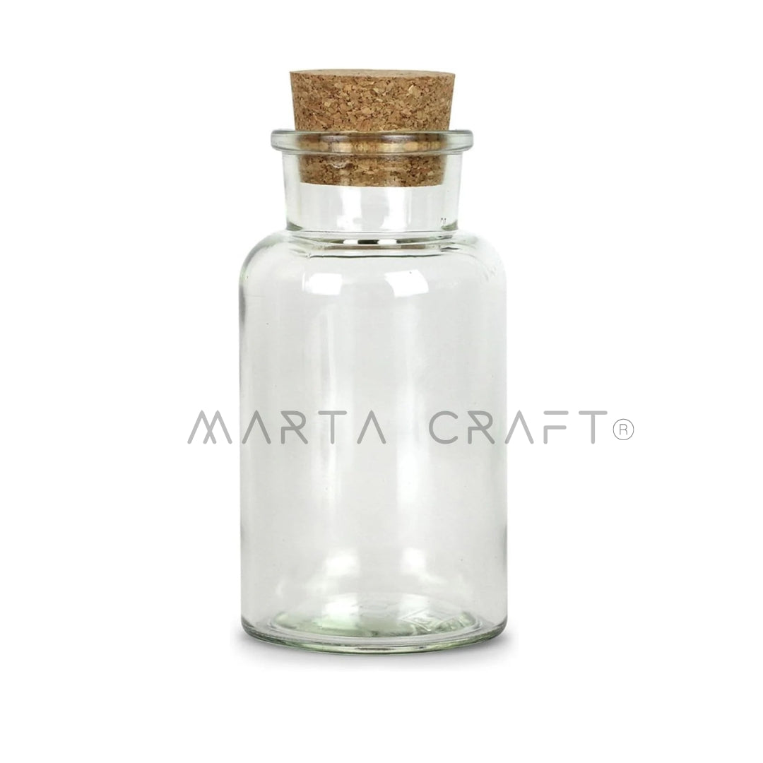 Frasco Vidro Garrafa Valhada 250mL + Tampa Cortiça